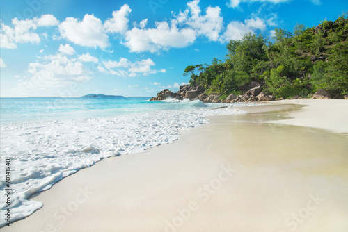 Fototapeta Naklejka Na Ścianę i Meble -  Tropical beach Anse Georgette at island Praslin, Seychelles