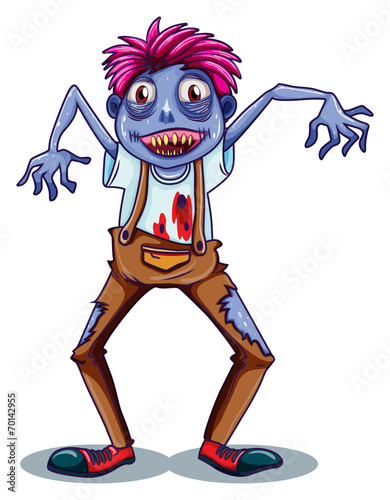 A scary zombie