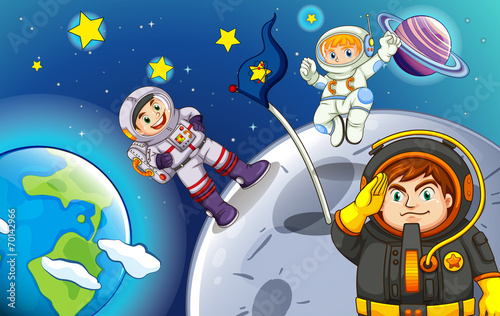 Astronauts in the outerspace