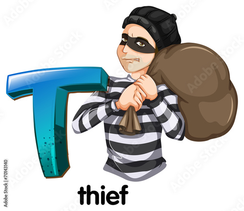 A letter T for thief