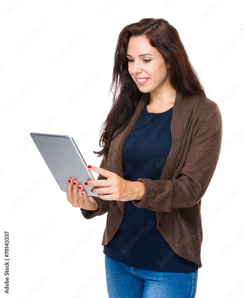 Woman use of digital tablet Woman use of digital tablet