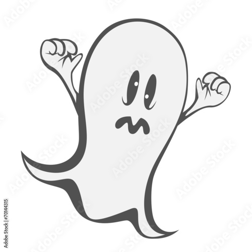 Funny freaky ghost - a haunting ghost with crazy eyes