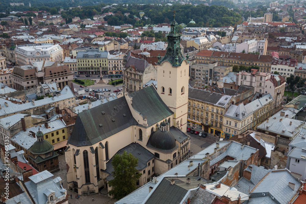 Fototapeta premium A roofs of Lviv