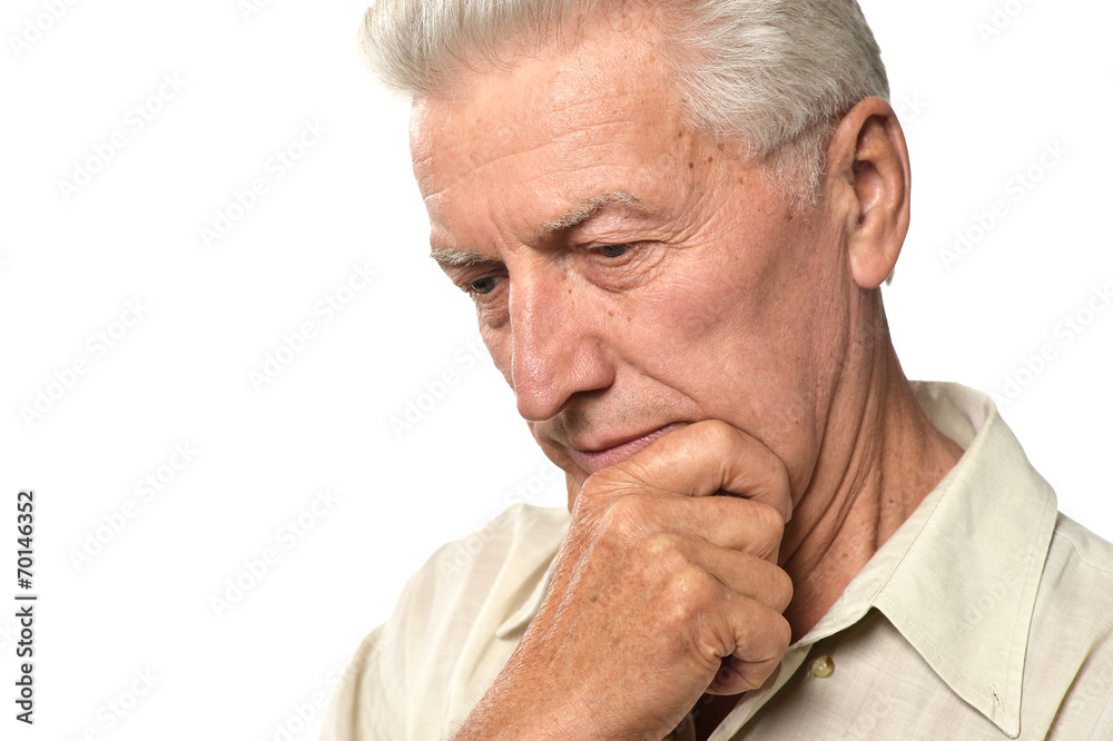 Thoughtful senior man Thoughtful senior man