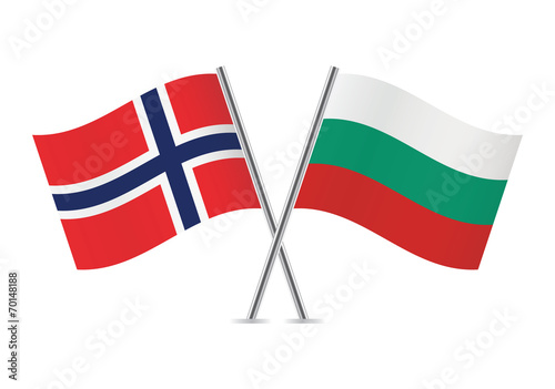 Bulgarian and Norwegian flags. Vector illustration. Free Download Bulgarian and Norwegian flags. Vector illustration. - GFXLoad