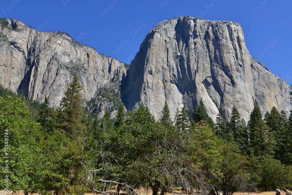 El Capitan is a vertical rock in Yosemite National Park