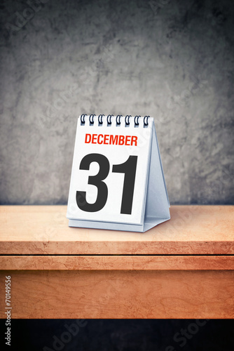 December the 31st on desk calendar at office table © Bits and Splits