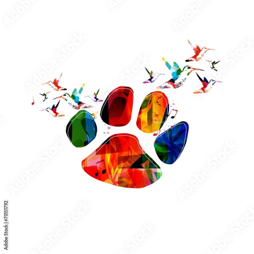 Paw print background