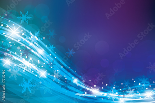 Magic Christmas background in blue colours