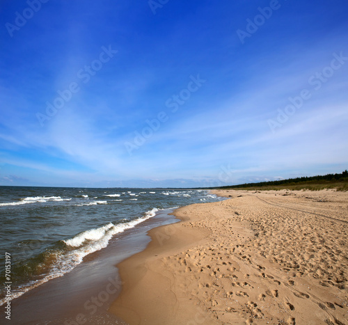 Baltic sea beach near Gdansk  Poland.