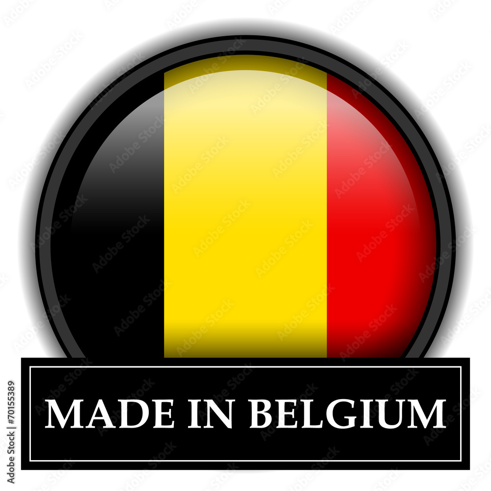 Fototapeta premium Made in button - Belgium