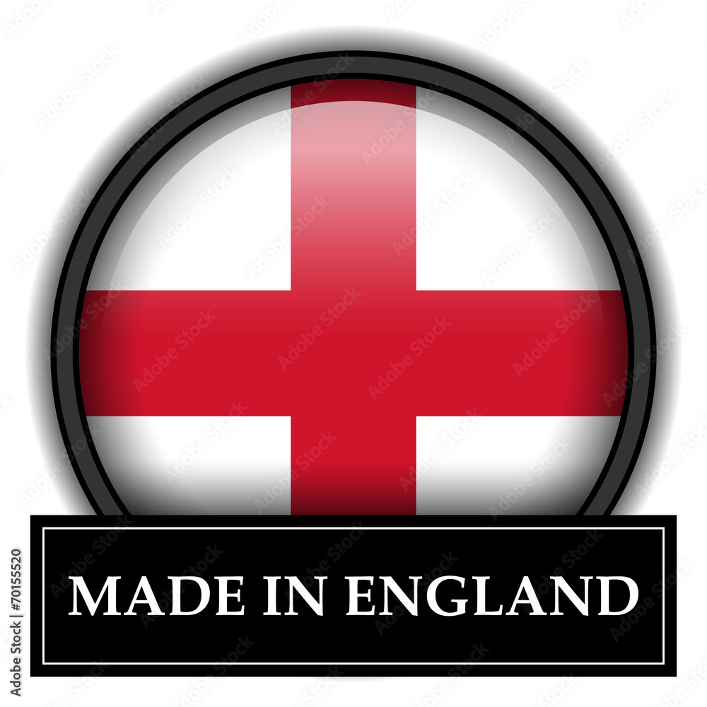 Fototapeta premium Made in button - England