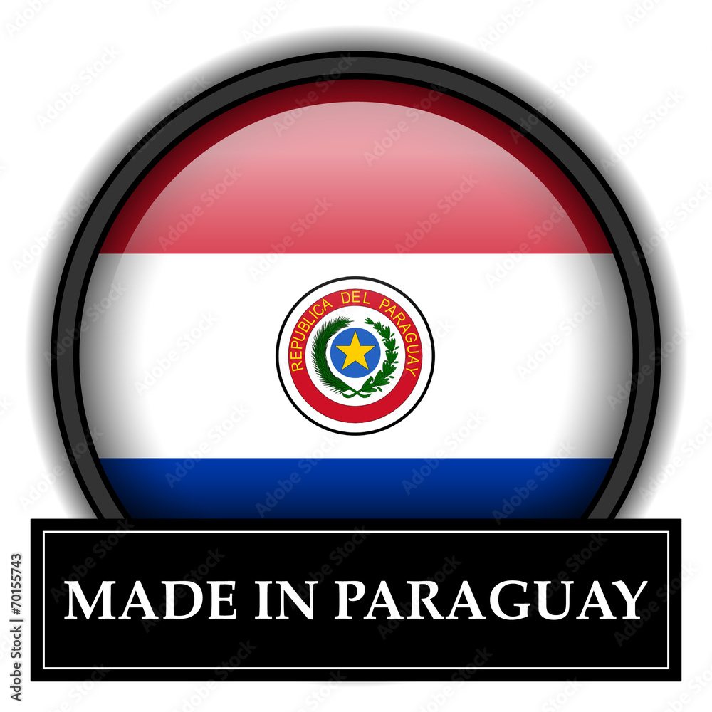 Obraz premium Made in button - Paraguay