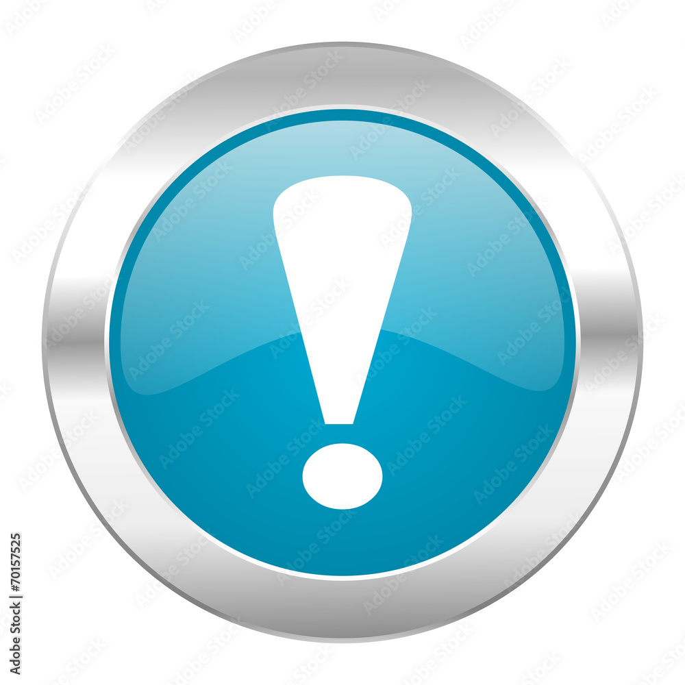 exclamation sign internet blue icon exclamation sign internet blue icon