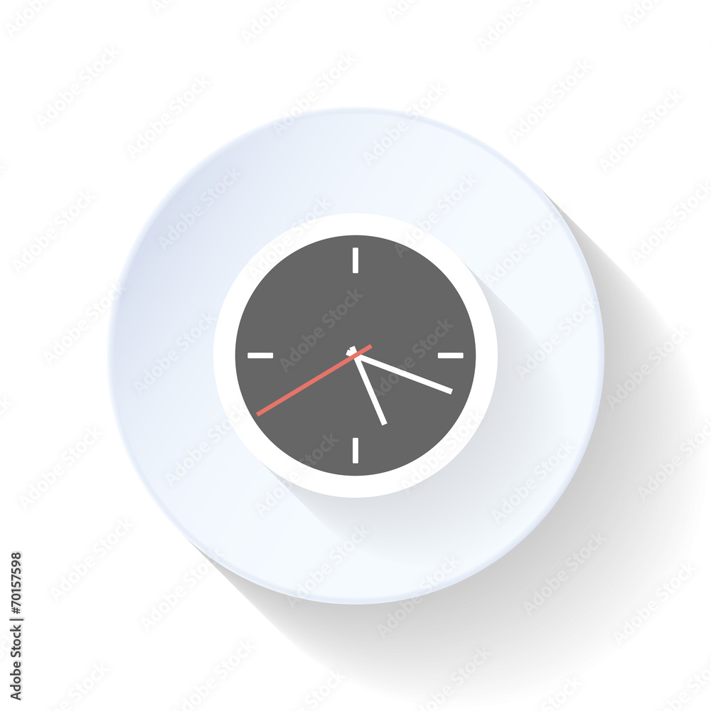 Clock, the end of the working day close flat icon Clock, the end of the working day close flat icon
