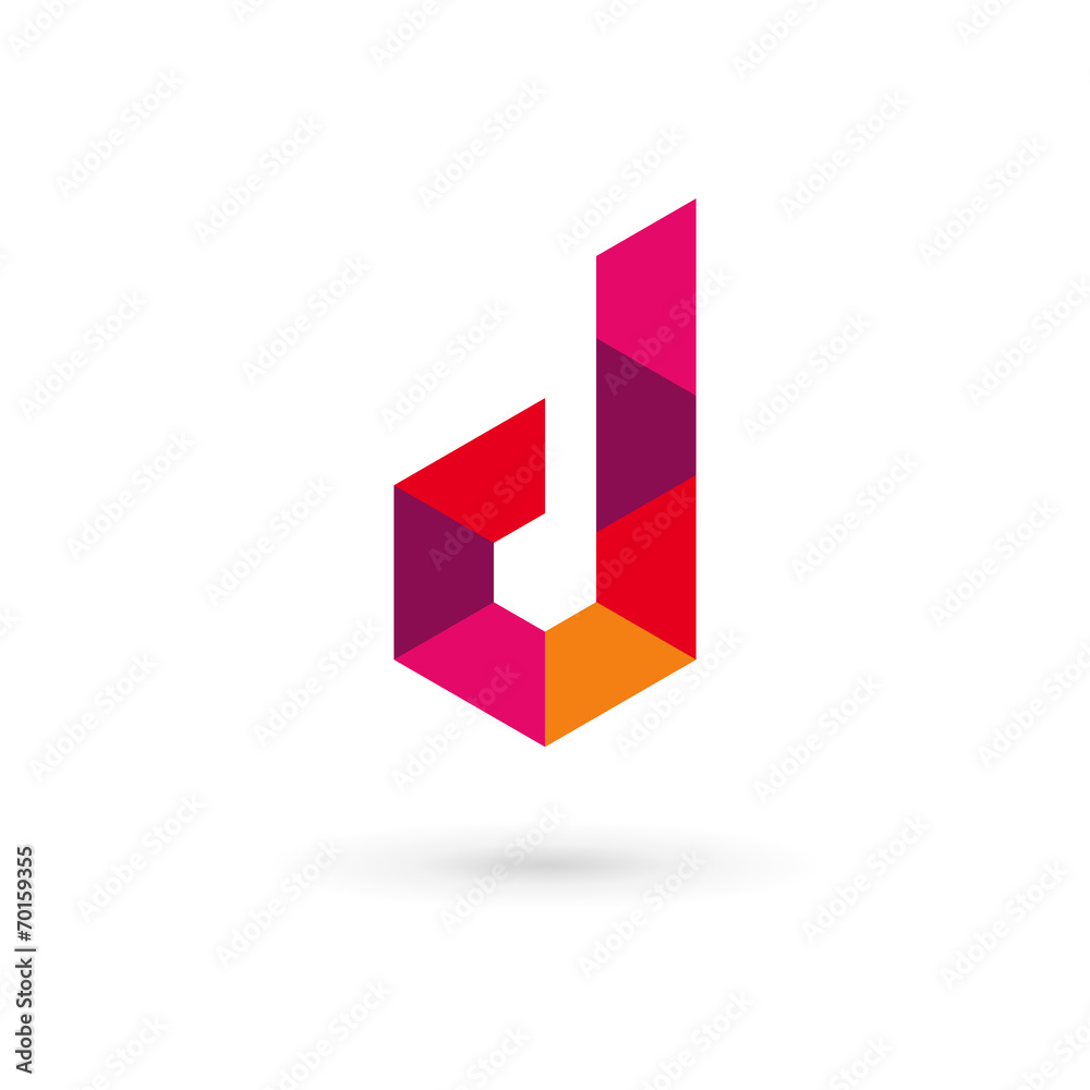 Letter D mosaic logo icon design template elements Letter D mosaic logo icon design template elements