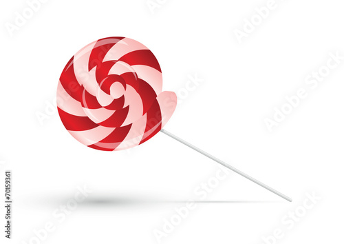 Red lollipop with shadow