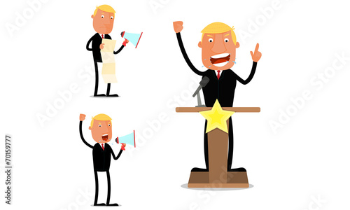 Businessman in speech