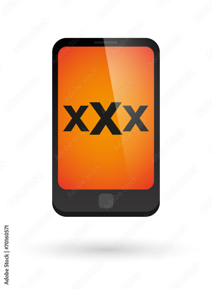 smartphone with a triple x sign smartphone with a triple x sign