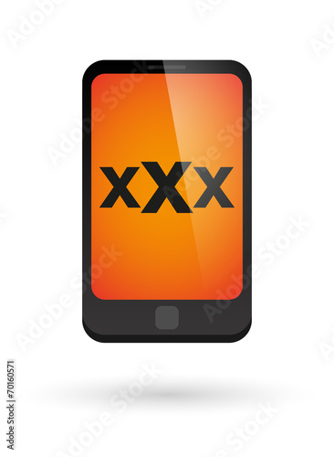 smartphone with a triple x sign