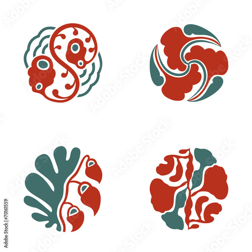 Nouveau design elements and page decoration.