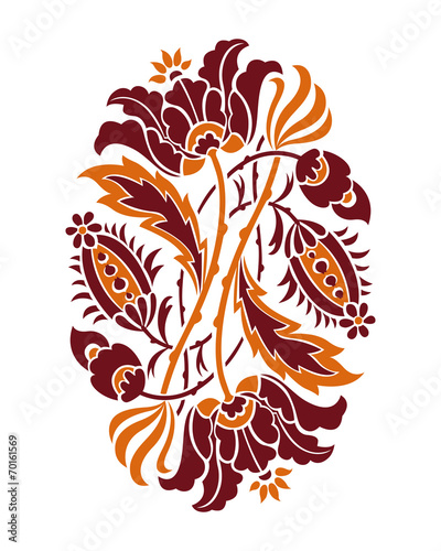 Floral design elements and page decoration.