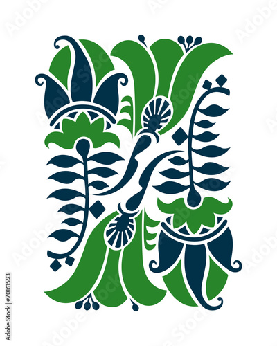 Wallpaper Mural Floral design elements and page decoration. Art Nouveau style. Torontodigital.ca