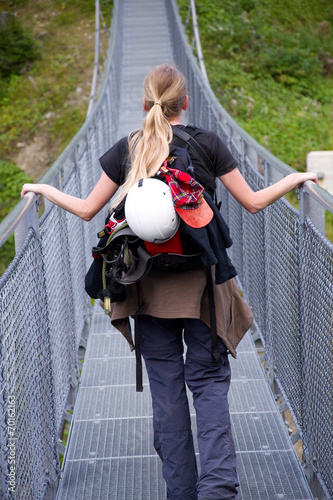 Hängebrücke bei Ischgl - Alpen photo