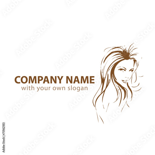 Friseur Kopf Gesicht Logo Silhouette Vektor