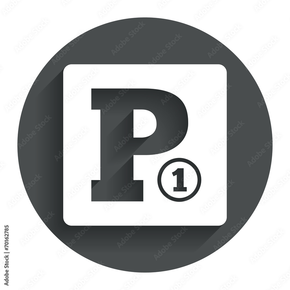 Paid parking sign icon. Car parking symbol. Paid parking sign icon. Car parking symbol.