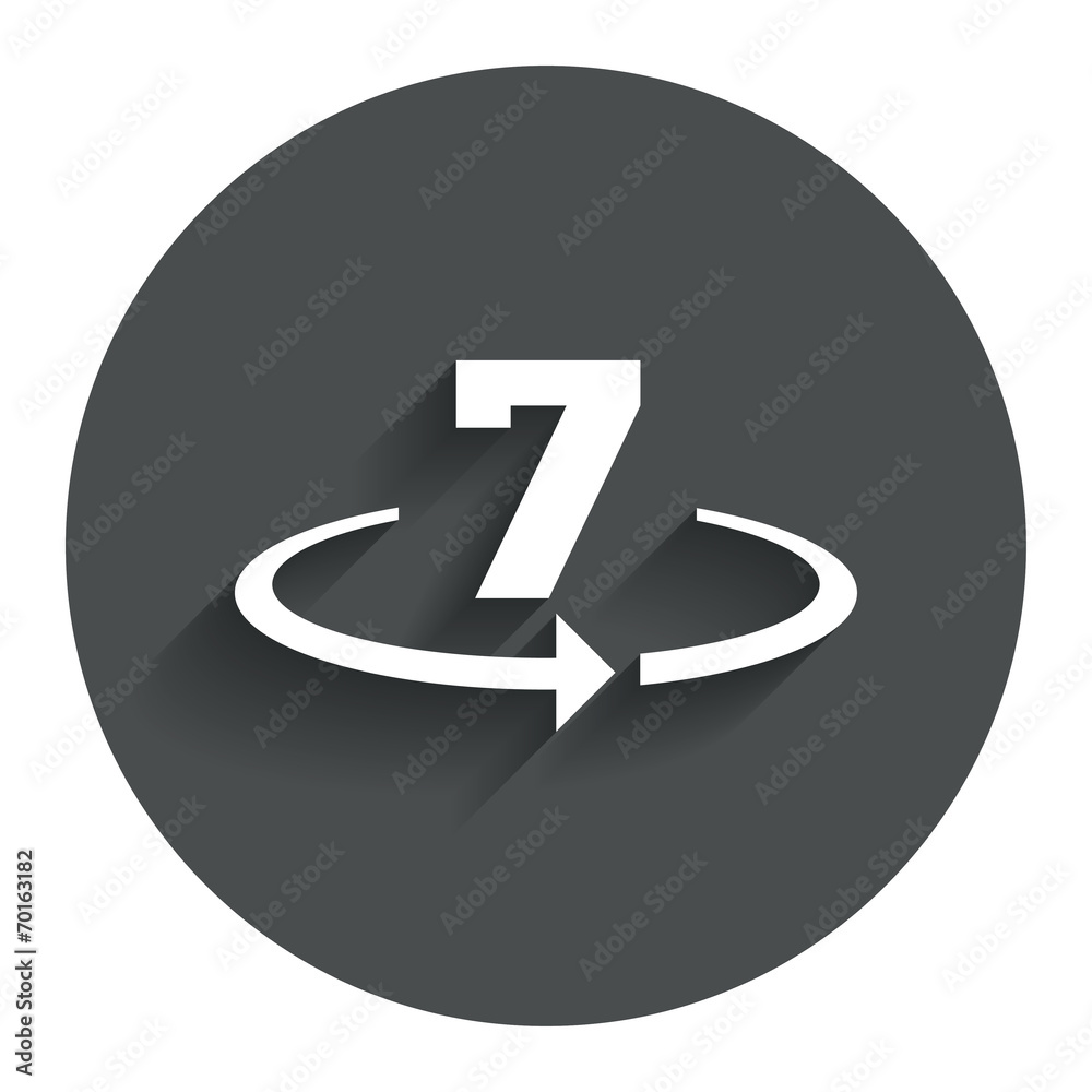 Return of goods within 7 days sign icon. Return of goods within 7 days sign icon.