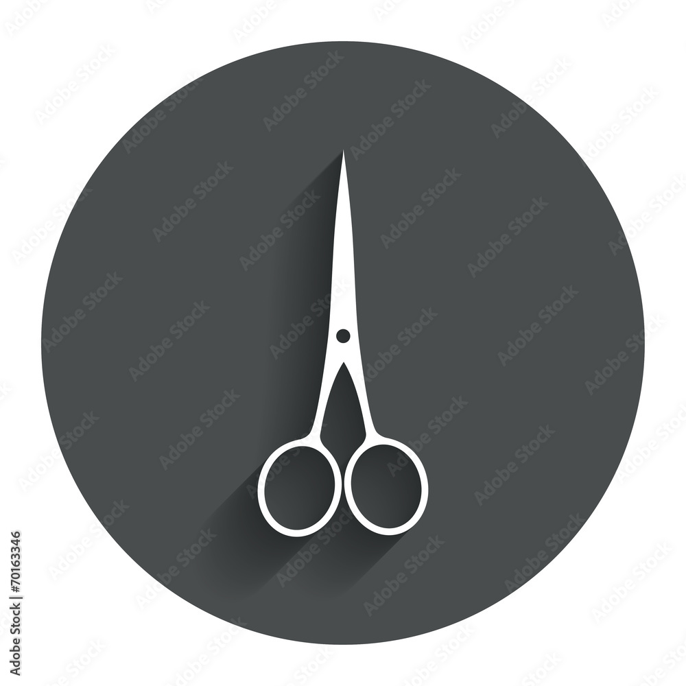 Scissors hairdresser closed icon. Tailor symbol. Scissors hairdresser closed icon. Tailor symbol.