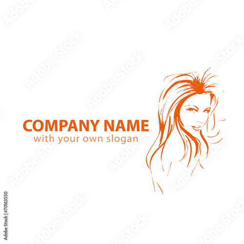 Friseur Kopf Gesicht Logo Silhouette Vektor