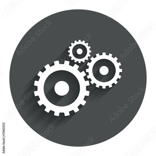 Cog settings sign icon. Cogwheel gear symbol.