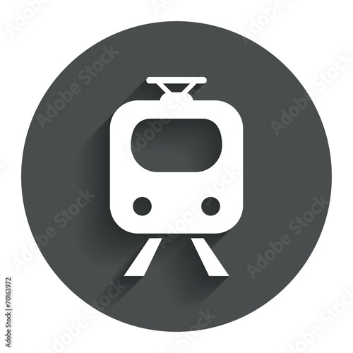 Subway sign icon. Train, underground symbol.