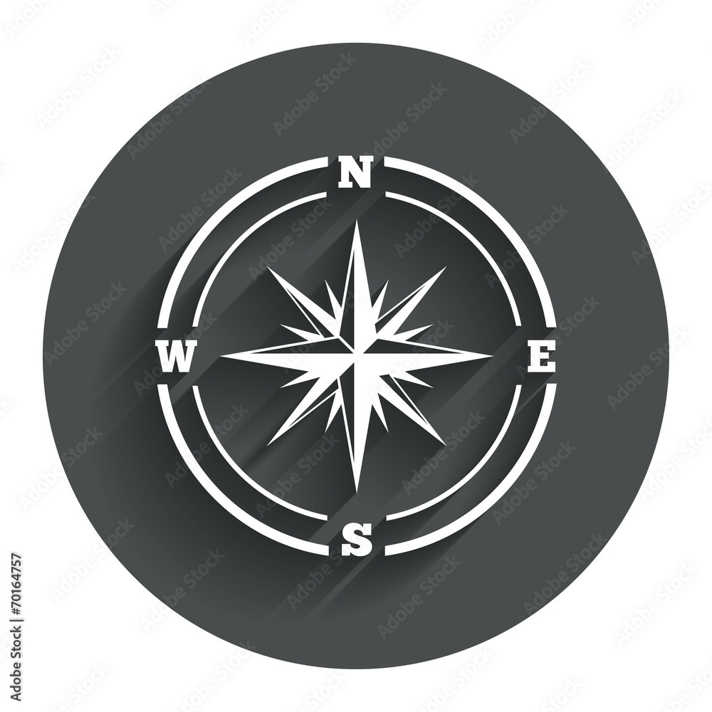 Compass sign icon. Windrose navigation symbol. Compass sign icon. Windrose navigation symbol.