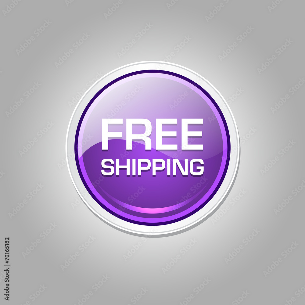 Free Shipping Glossy Shiny Circular Vector Button Free Shipping Glossy Shiny Circular Vector Button