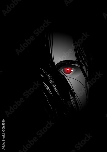 Evil eye lurking from the dark