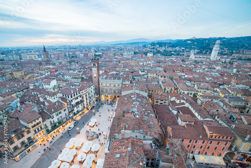 Piazza delle Erbe  the oldest square in Verona