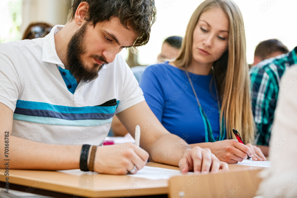 Students having test Students having test