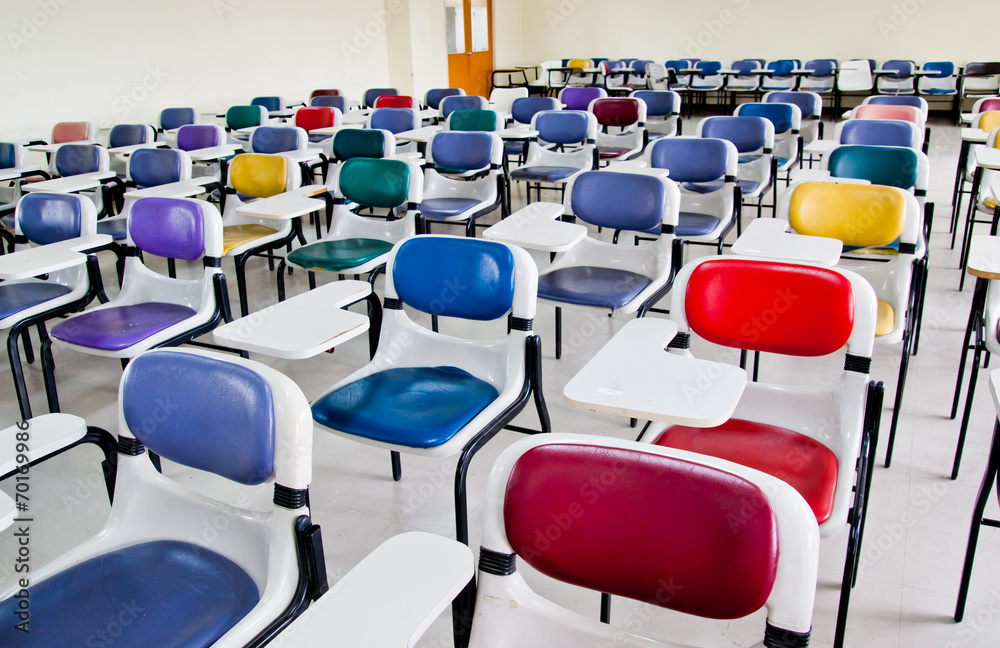 Naklejka premium Multi colored chairs