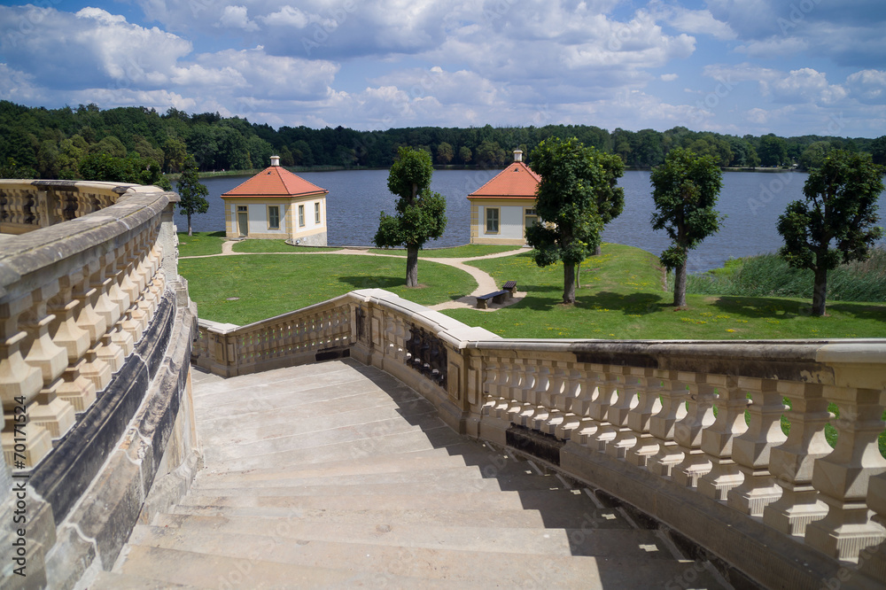 Aschenputtel Treppe zum Teich Schloss Moritzburg