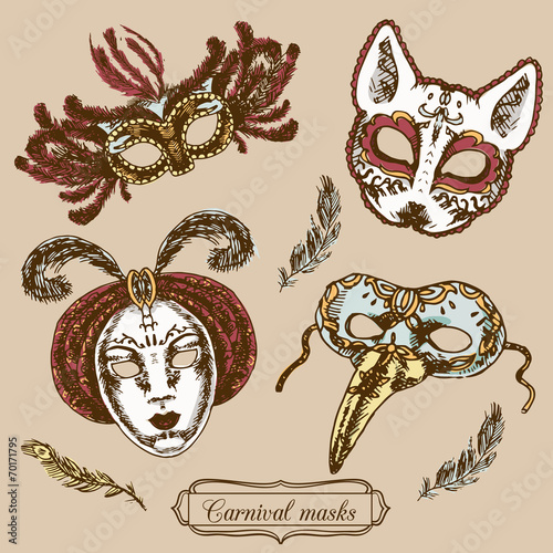 Carnival mask composition set