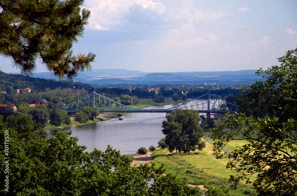 Fototapeta premium Das blaue Wunder – Dresden