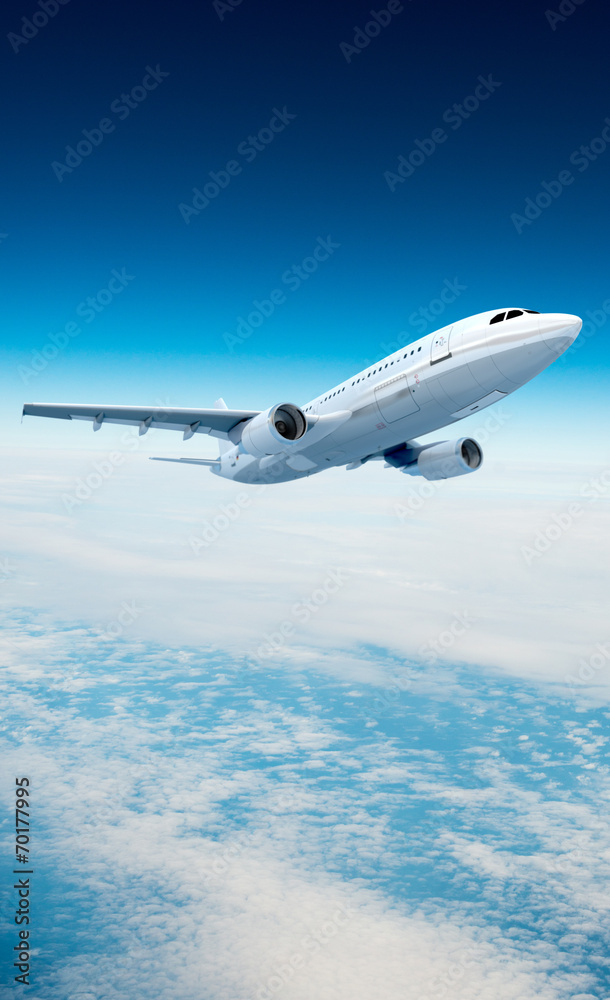 Fototapeta premium Samolot i chmury