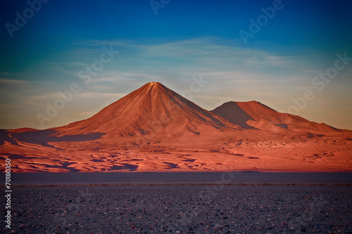 volcanoes Licancabur and Juriques  Chile