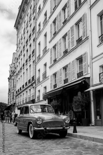 Old street in Paris France