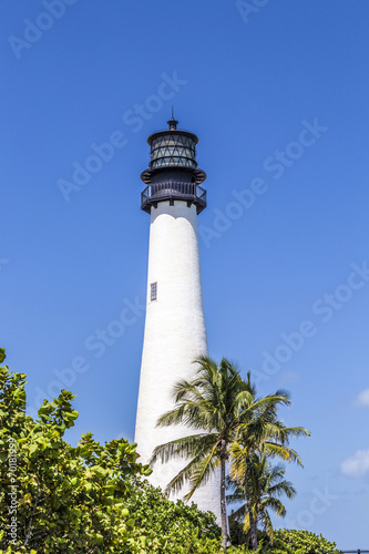Famous lighthouse at Cape Florida at Key Biscayne