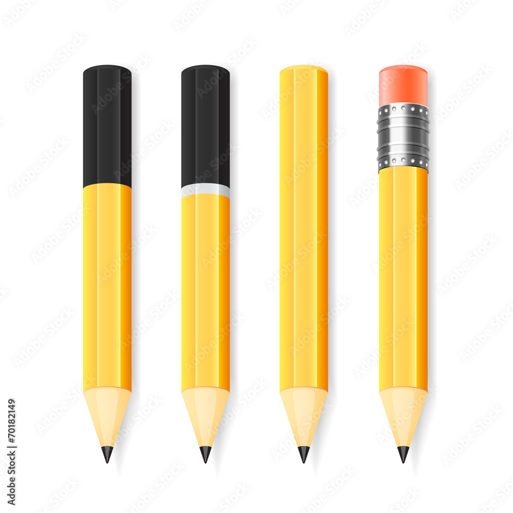 Vector pencil set Vector pencil set