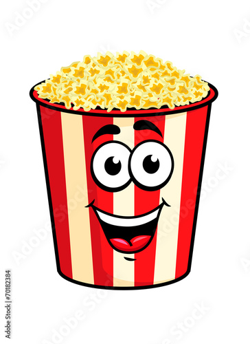 Cartoon popcorn character